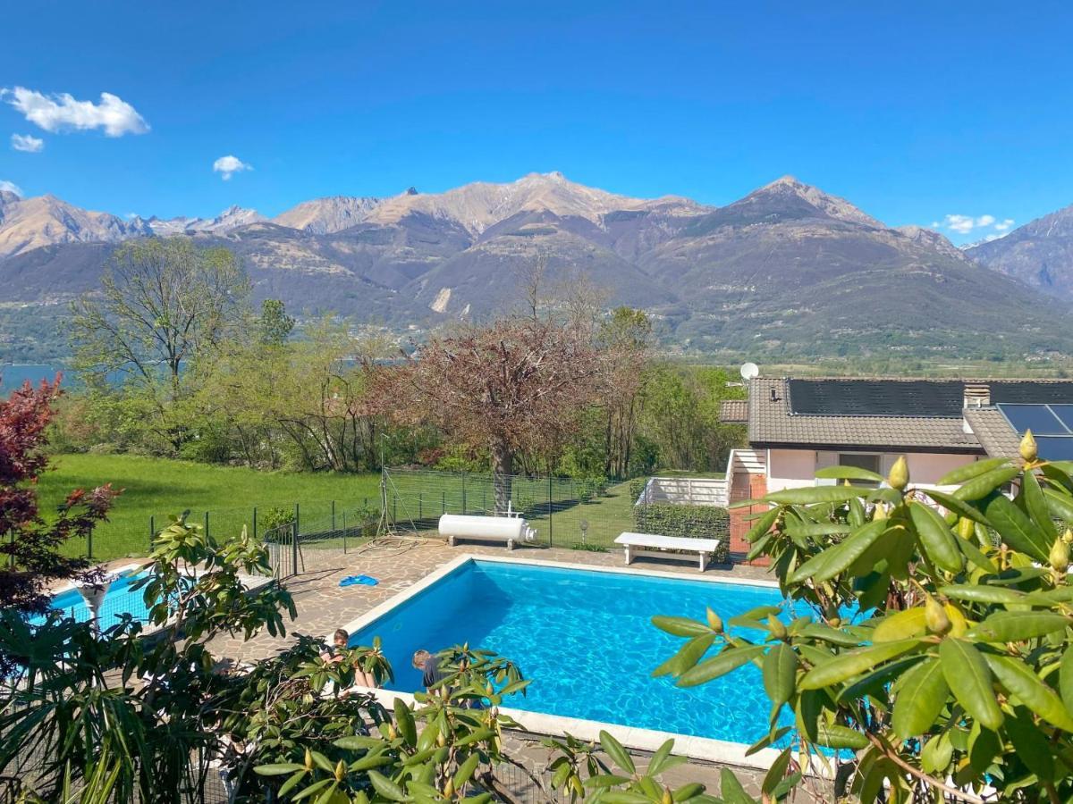 Bellavista A Garten Appartement Mit Pool Colico Bagian luar foto